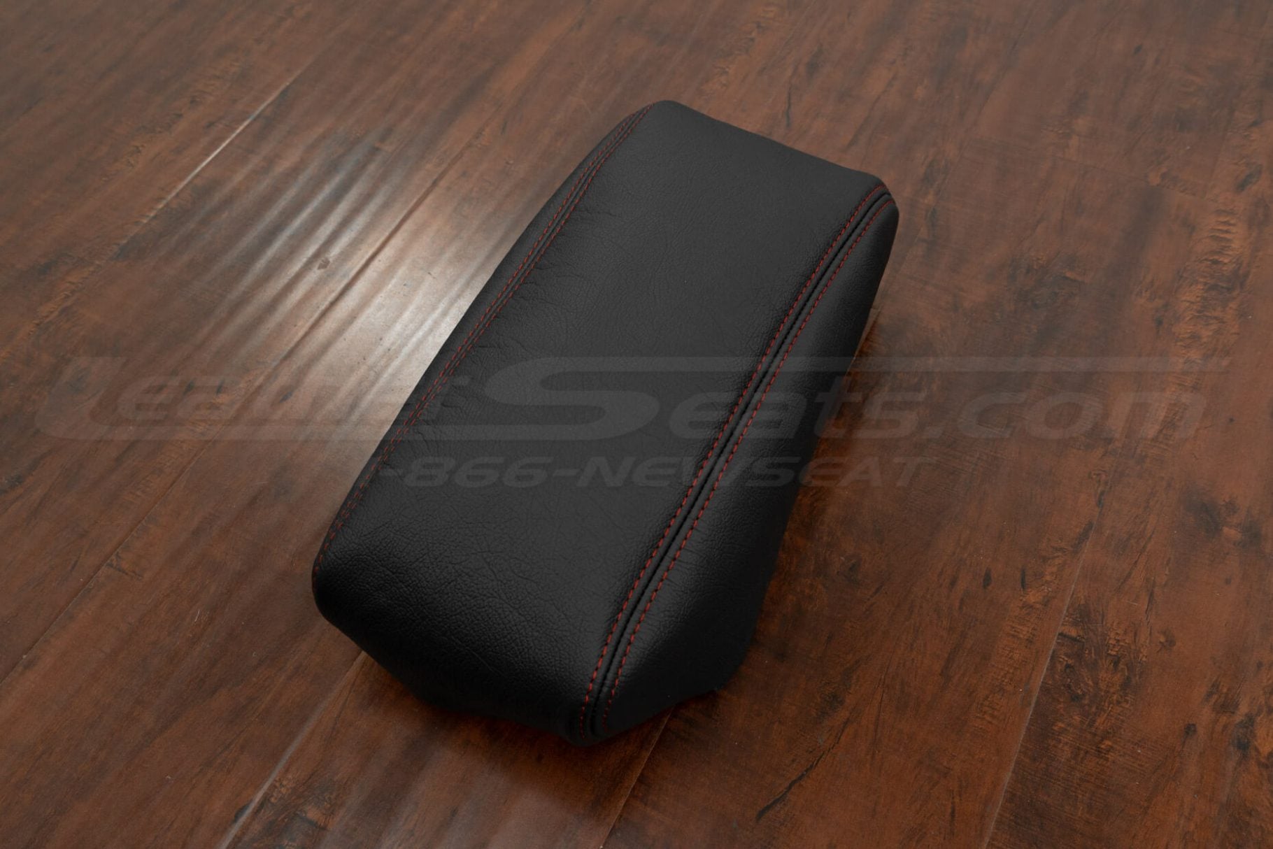 Custom black leather center armrest cover for Dodge Durango