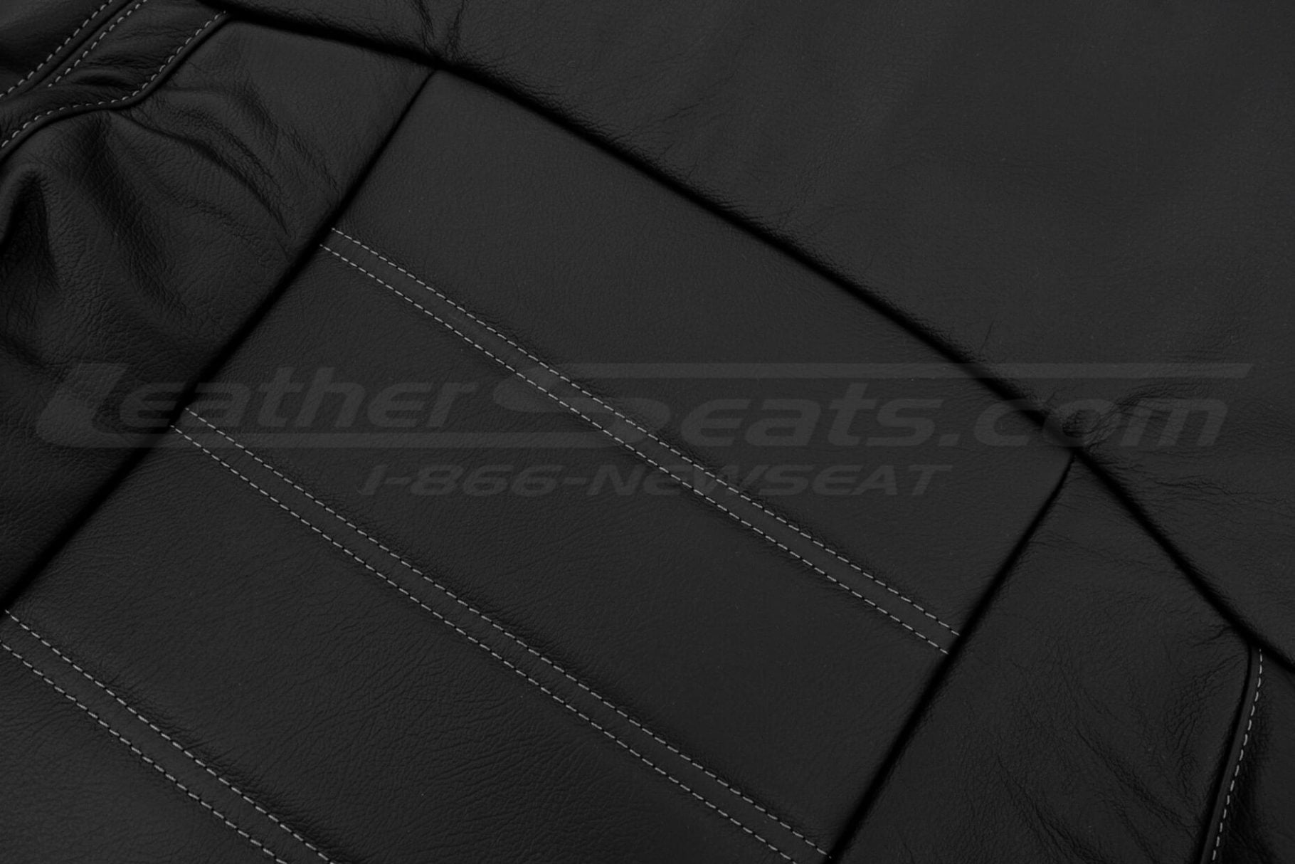 Ford Ranger black leather texture close-up