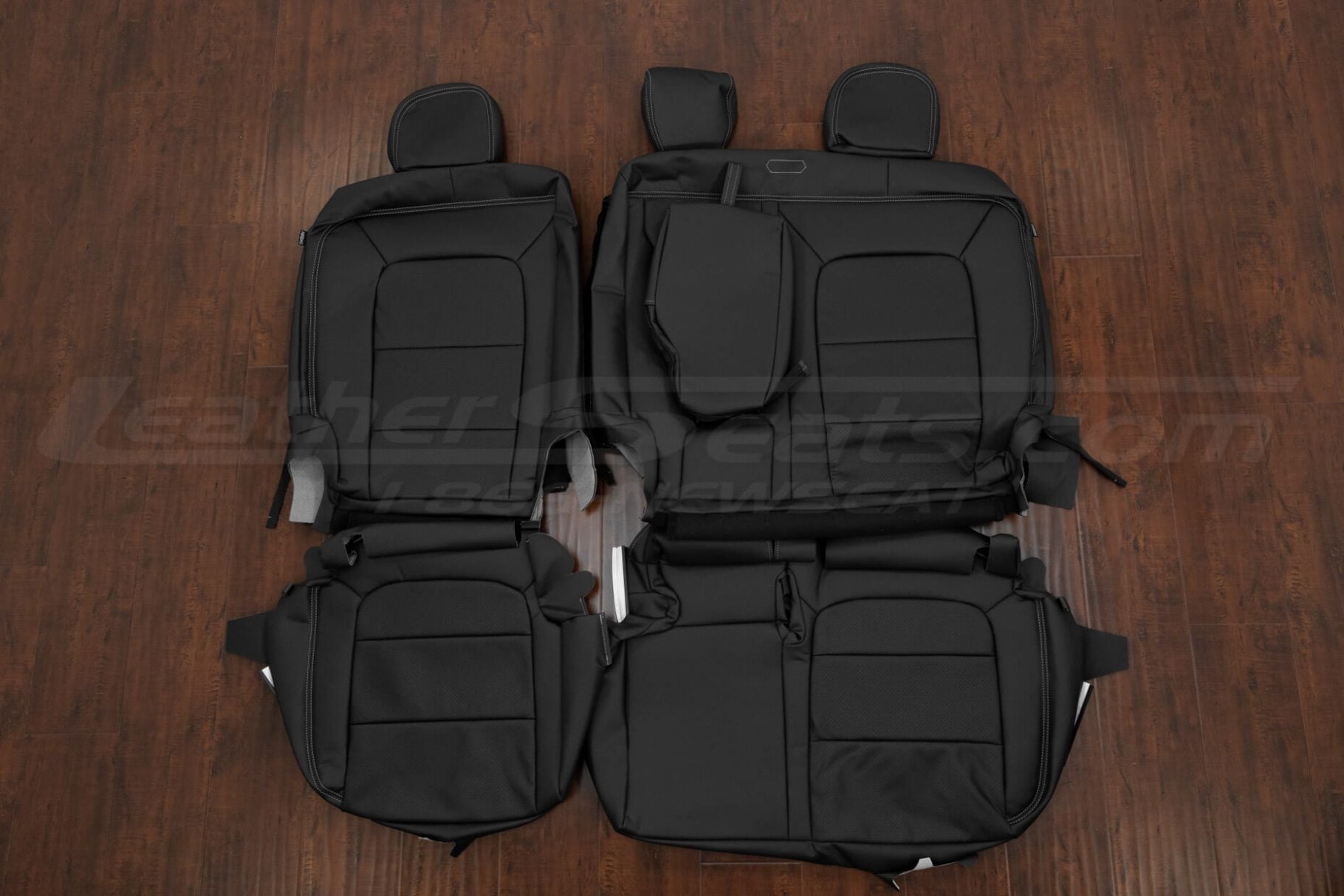 Ford Escape black leather seat cover - Rear seat upholstery with armrest