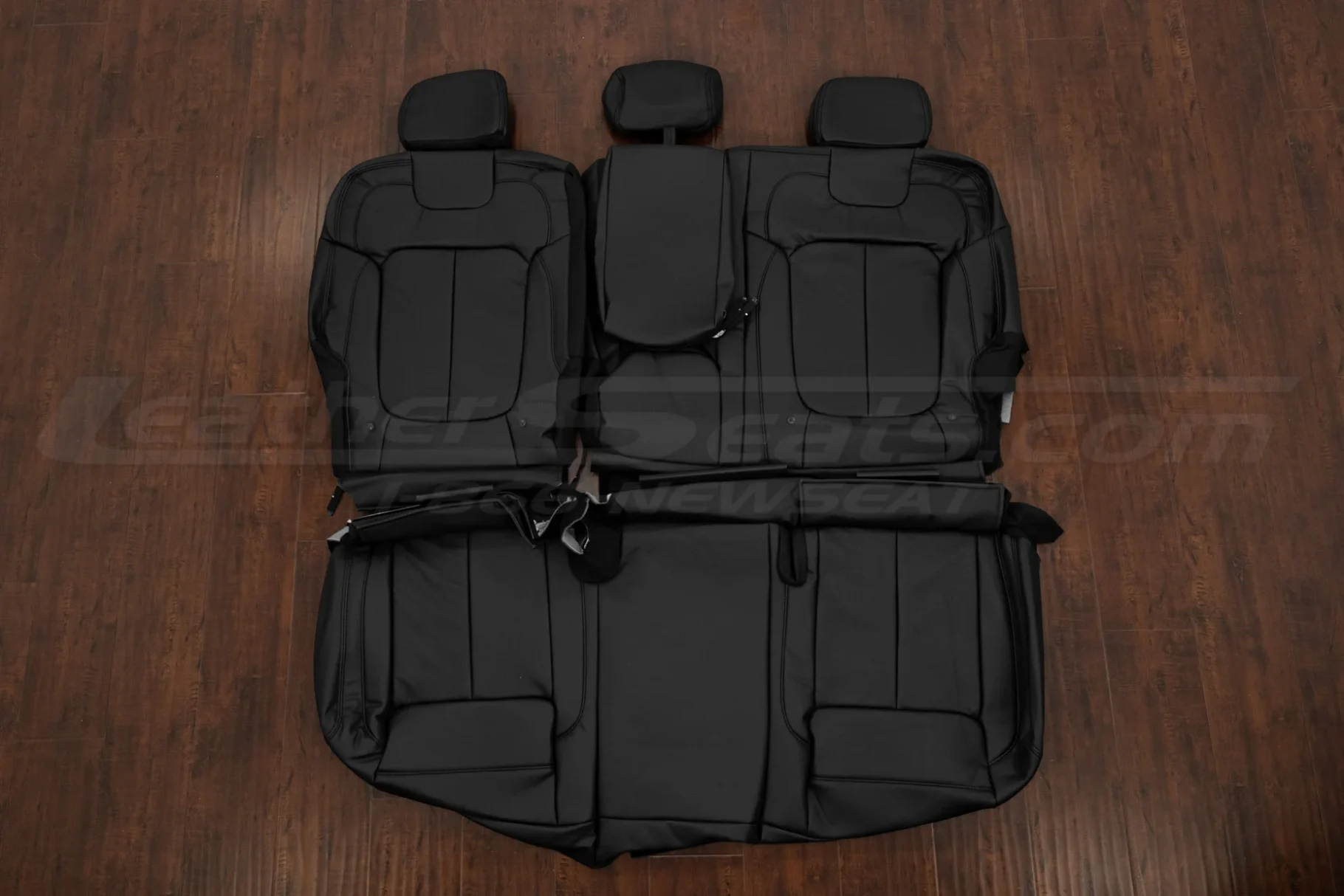 2022-2026 Jeep Grand Cherokee rear leather seat covers - Black upholstery kit