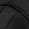 Black leather texture close-up