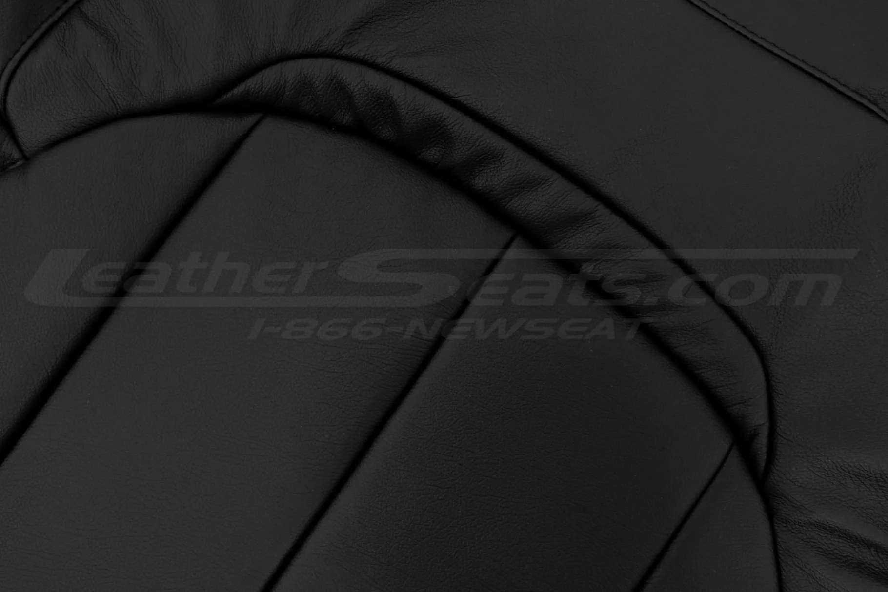 Black leather texture close-up