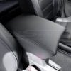 Honda CR-V Custom black leather console lid cover installed