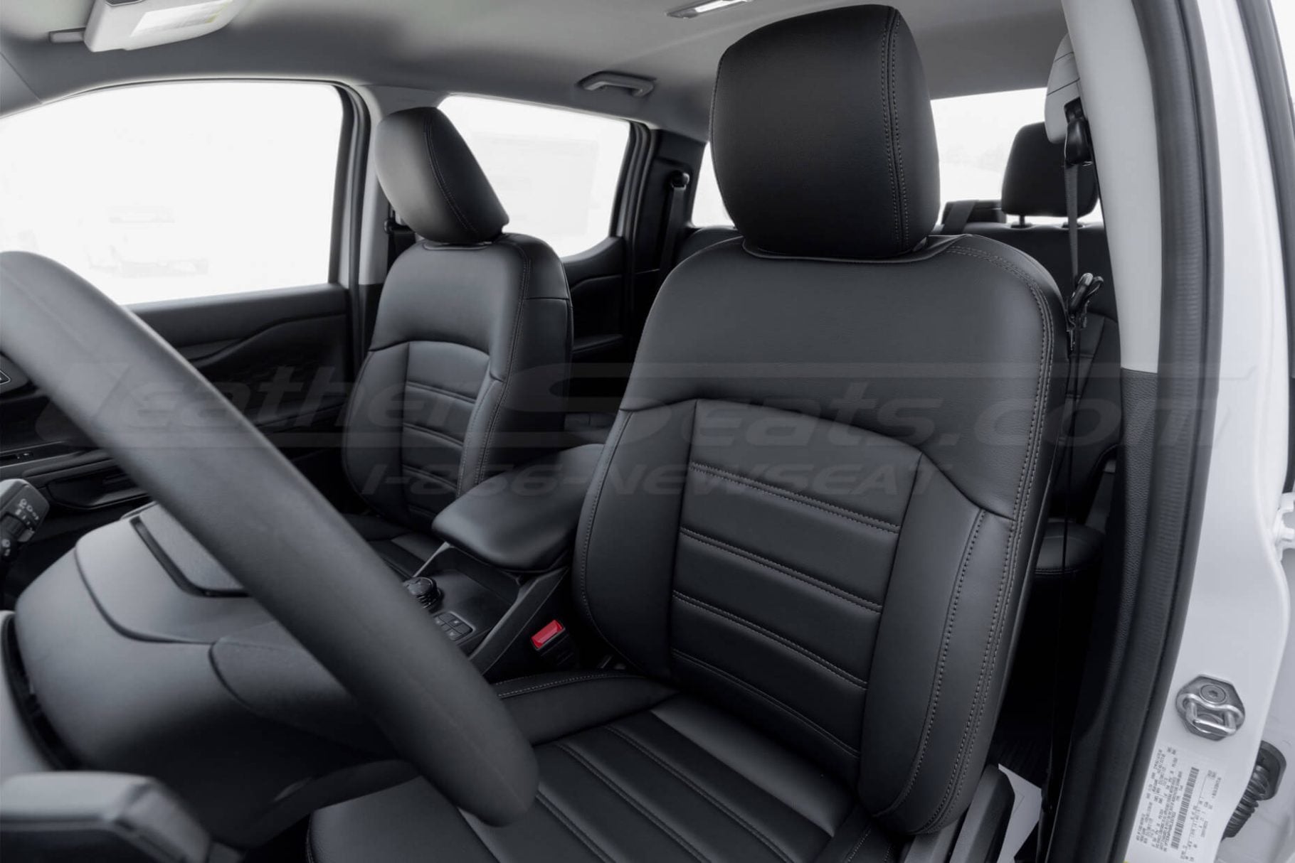 2024-2025 Ford Ranger installed black leather seats - medium shot