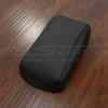 Custom Ford Explorer black leather console lid cover upholstery