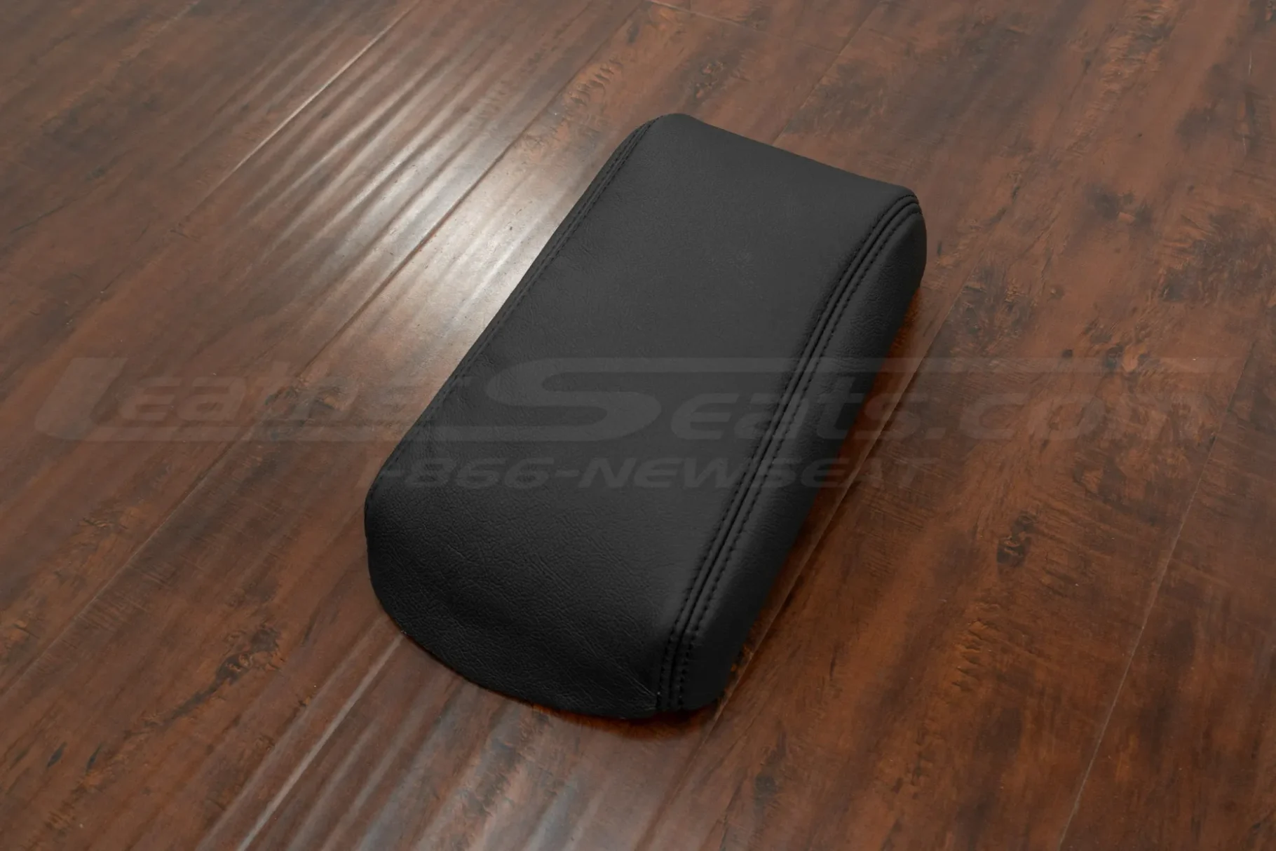 Custom Ford Explorer black leather console lid cover upholstery