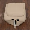 Front view of single tone 40/20/40 leather console cover