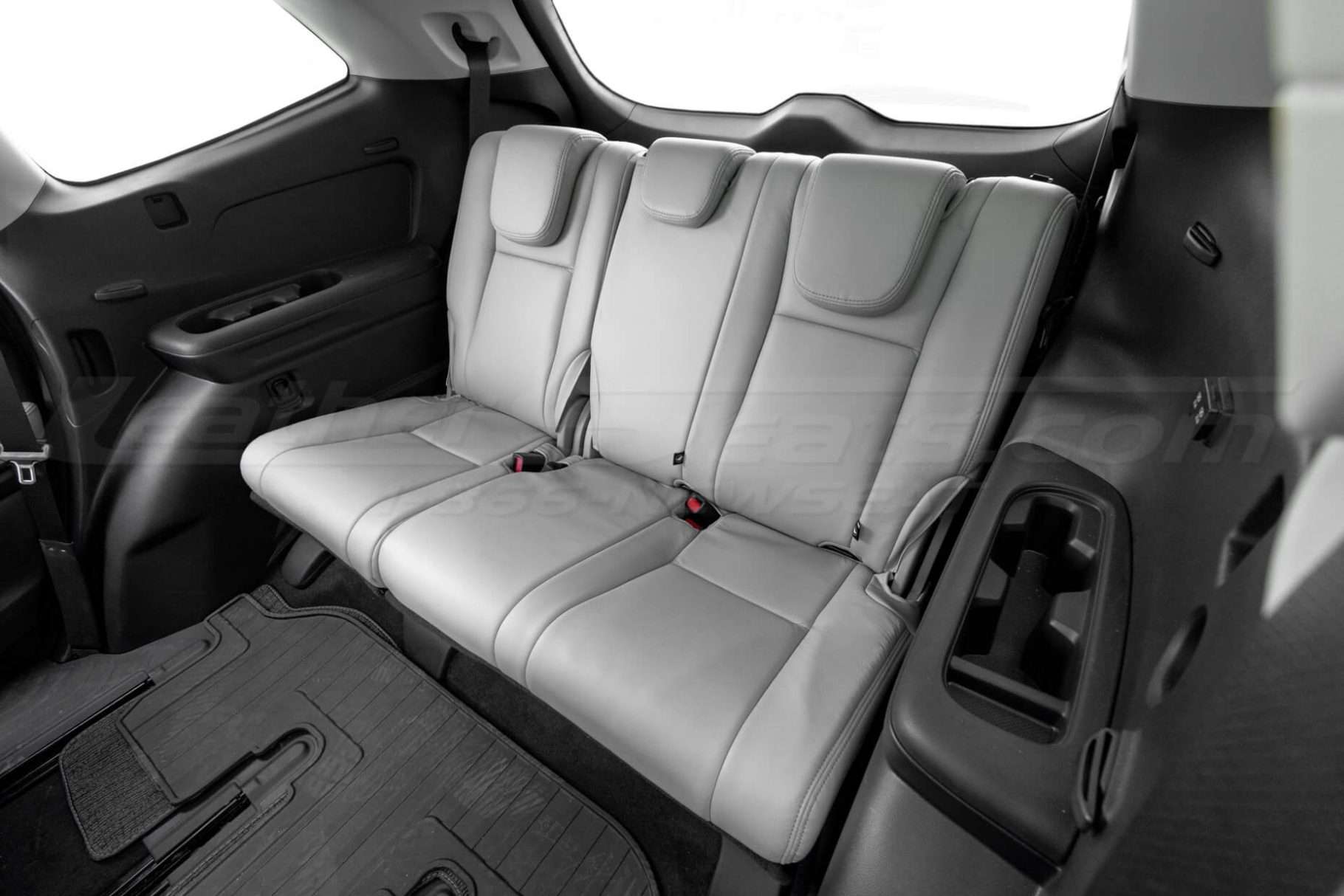 Third row custom leather seats installed Subaru Ascent