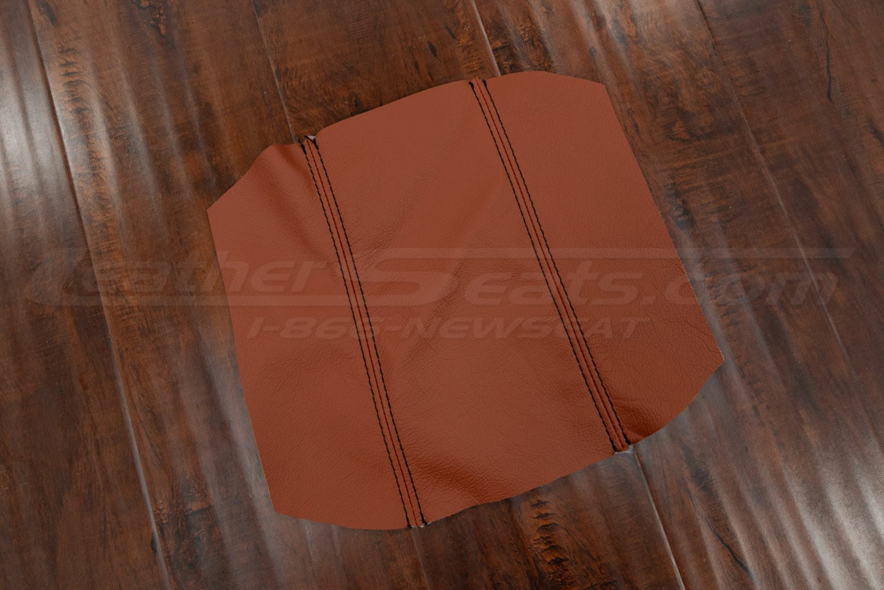 Mitt brown camaro console lid upholstery with black stitching
