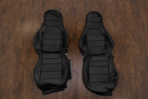 1996-1998 Mazda Miata aftermarket replacement leather seat covers in Black