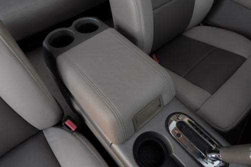 2004-2008 Ford F150 leather console lid cover upholstery installed