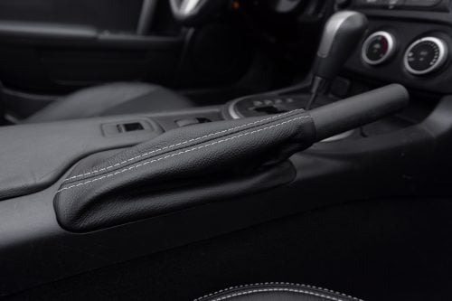 2006-2015 Mazda Miata leather ebrake boot upholstery installed