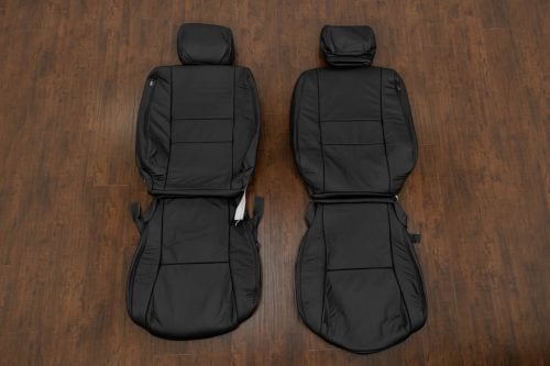 Black leather seat upholstery kit for 2007-2013 Toyota Tundra