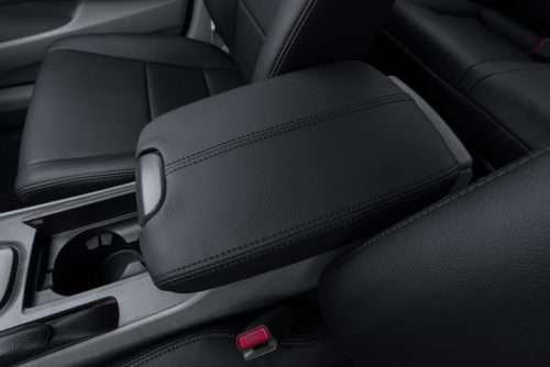 2008-2012 Honda Accord leather console lid cover upholstery installed
