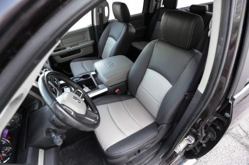 Custom two-tone installed leather seats for 2009-2012 Dodge Ram