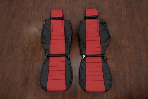 Black and Red leather seat upholstery kit for 2011-2014 Dodge Challenger
