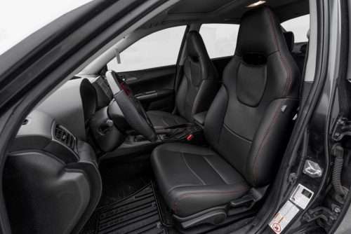 2011-2014 Subaru Impreza WRX aftermarket black leather seats installed