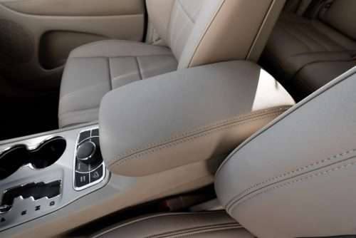 2011-2022 Jeep Grand Cherokee leather console lid cover upholstery installed