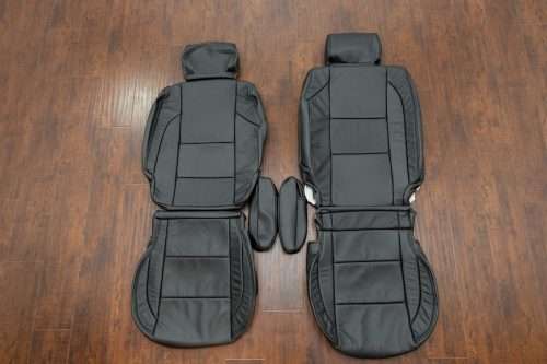 2012-2014 Nissan Titan aftermarket black leather seat upholstery