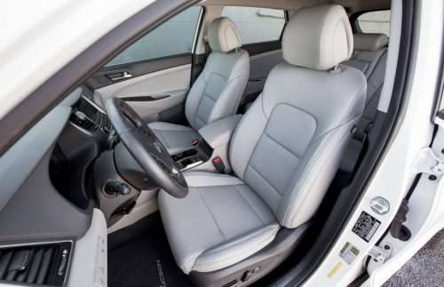 Custom installed Ash leather seats for 2016-2018 Hyundai Tucson