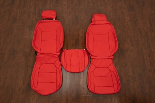 2019-2026 GMC Sierra Bright Red leather seat upholstery kit