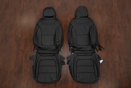Black replacement leather seat covers 2022-2023 Chevy Bolt