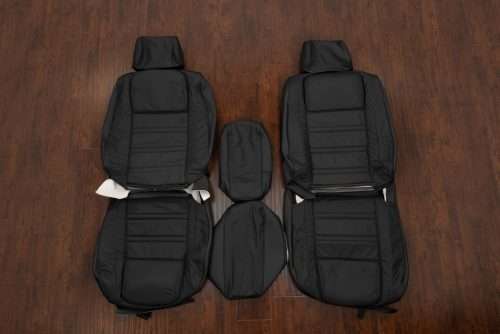 1983-1991 Jeep Grand Wagoneer Black leather seat upholstery kit