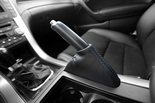 Acura TL leather e-brake boo cover upholstery
