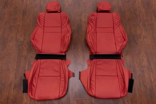 Subaru Impreza WRX aftermarket red leather seat kit