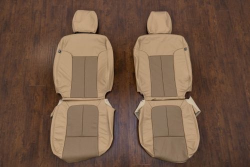 Two-Tone Bisque and Beige Ford SuperDuty leather upholstery kit