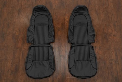 Black leather upholstery kit for C5 Corvette base bucket seats