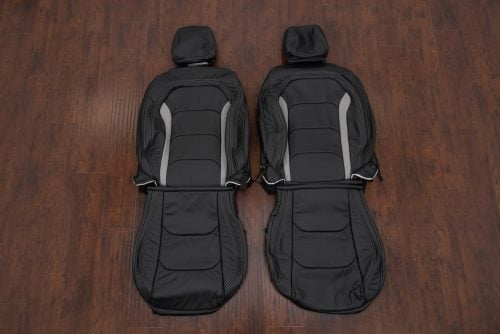 2016-2024 Chevrolet Camaro black leather seat upholstery kit with Ash wings