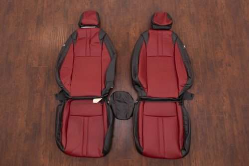 Black and Cardinal aftermarket leather seats for Honda Civic