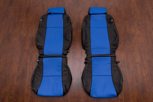Black and Cobalt Blue replacement leather seat covers for 2005-2008 Tacoma