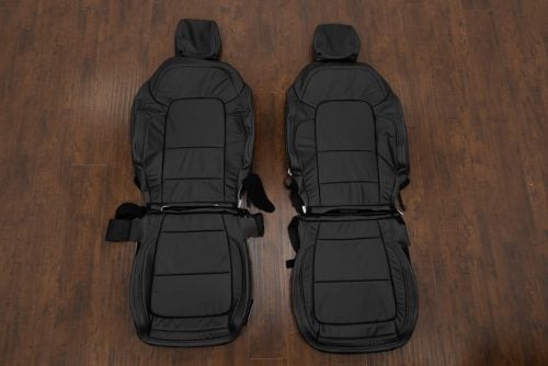 Ford Bronco black seat upholstery with stone stitching