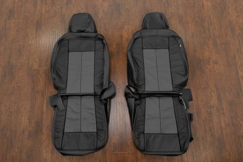 Black and Graphite two-tone custom Ford Expedition leather seats