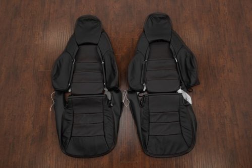 Chevy C6 Corvette Black and Piazza Perforated Red leather seat upholstery kit