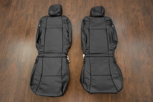 Black leather seat upholstery kit for 2012-2015 Toyota Tacoma