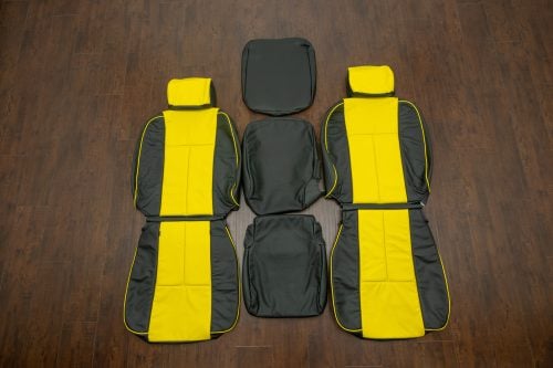 Black and Yellow yellow seat upholstery kit for Dodge Ram