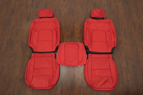 Bright Red leather seat upholstery kit for Dodge Ram