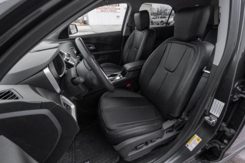 Chevrolet Equinox aftermarket black leather seast installed