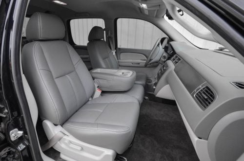 Installed Light Grey leather seats for Chevy Avalanche