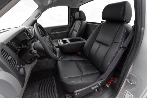Black leather seats installed in 2007-2013 Chevrolet Silverado Regular Cab