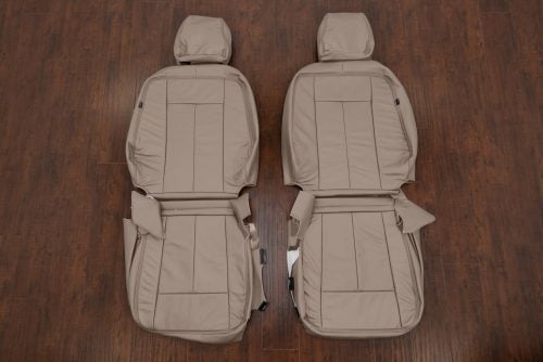 Custom Sandstone leather seat upholstery for Ford Expedition