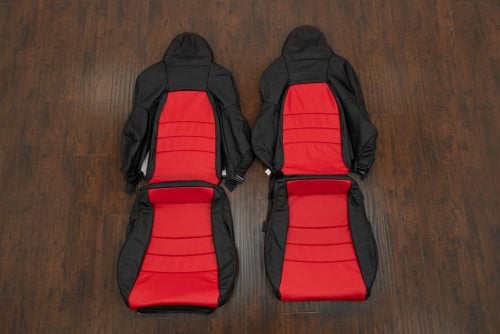 2006-2007 Honda S2000 custom black and bright red leather seat upholstery kit