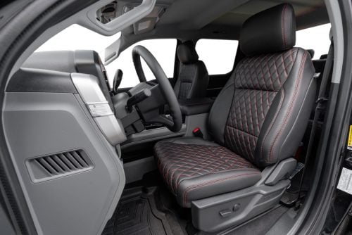 Diamond Quilted installed leather seat covers for 2023-2026 Ford SuperDuty