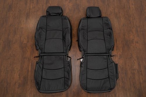 2009-2012 Dodge Ram with Black and Black Gator leather seat upholstery kit