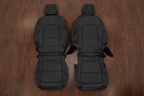 2021-2026 Ford Bronco Heritage black leather seat kit with bright red stitching