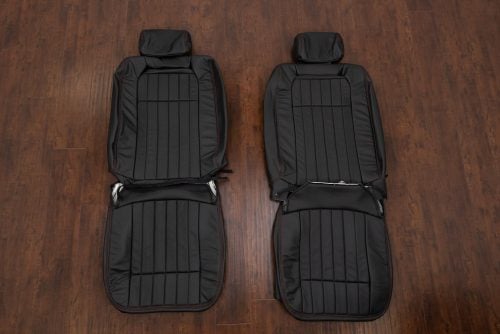 Black Impala SS leather seat upholstery with contrasting Cardinal stitching