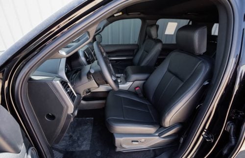 2018 Ford Expedition with installed black replacement seat covers
